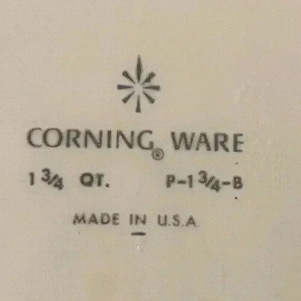 Vintage Corning Ware 56 oz-7 cup-Blue Cornflower Casserole Dish-P-1 3/4B-#437